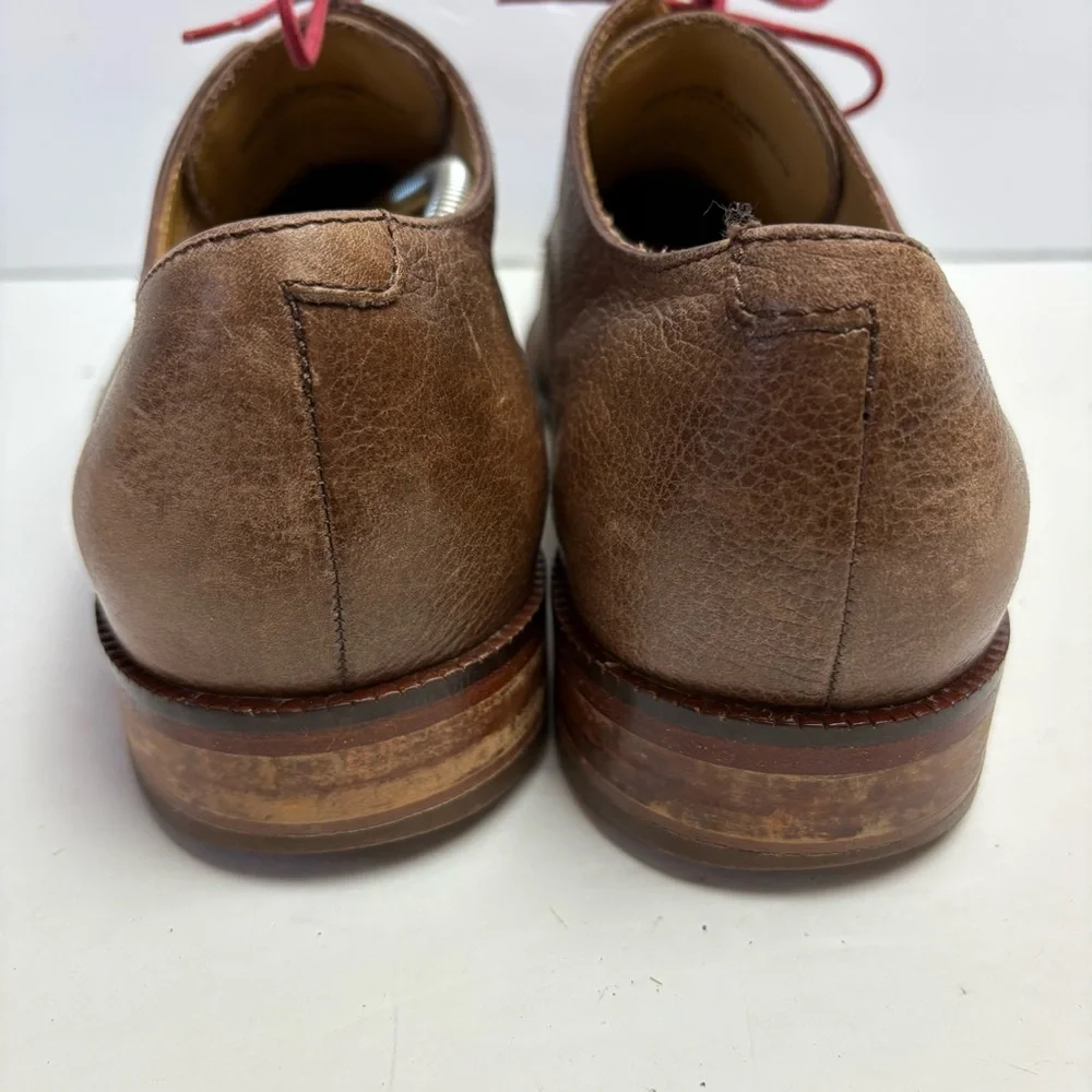 Cole Haan Williams Brown and Red Laces Derby Oxfords Distressed Leather 10.5 M